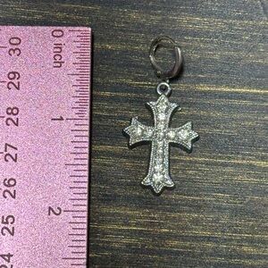 Elegant Silver Cross Earrings